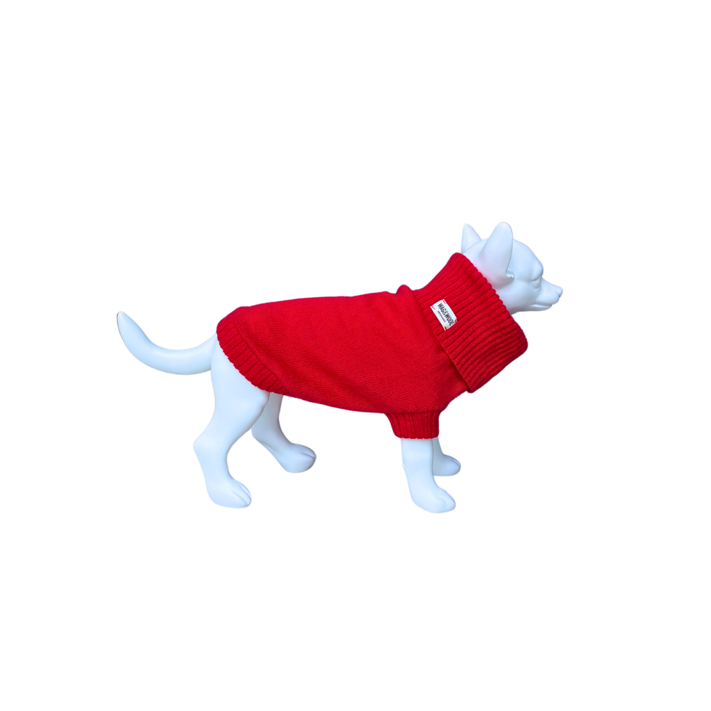 Cherry Red British Wool Jumper
