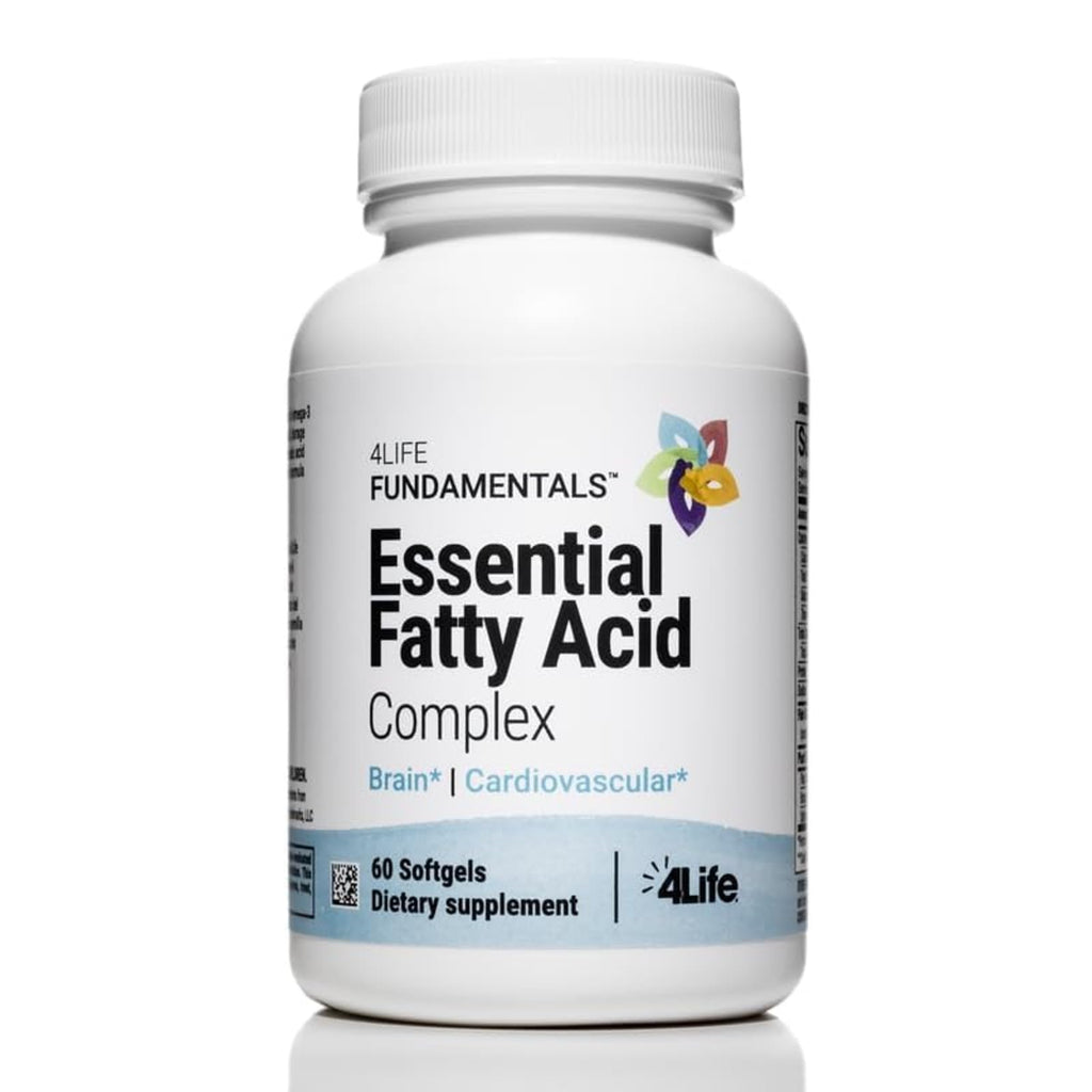 4Life Essential Fatty Acid Complex – Fish Oil Blend with Omega-3 & Omega-6, GLA & CLA – Circulation Support – 60 Softgels