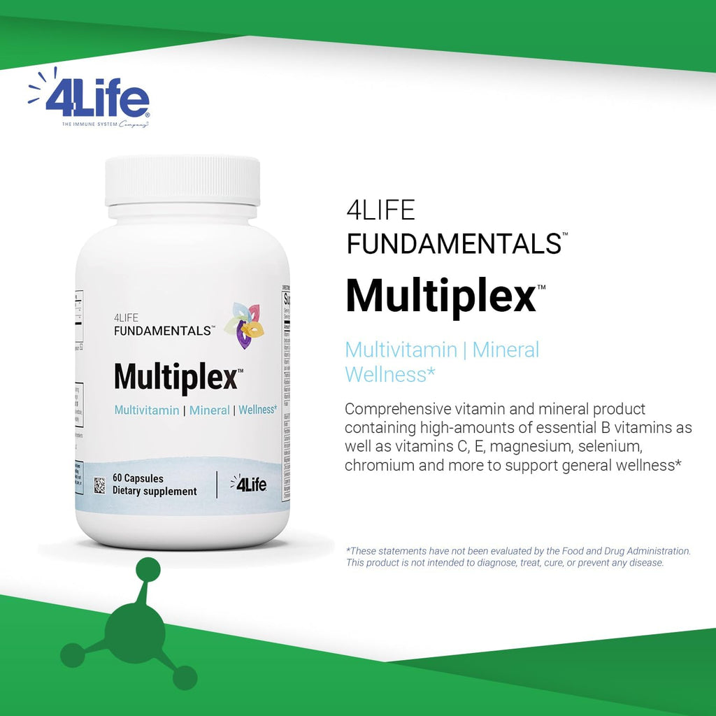 4Life Multiplex 60 Capsules - 21 Essential Vitamins & Minerals for Immune Support