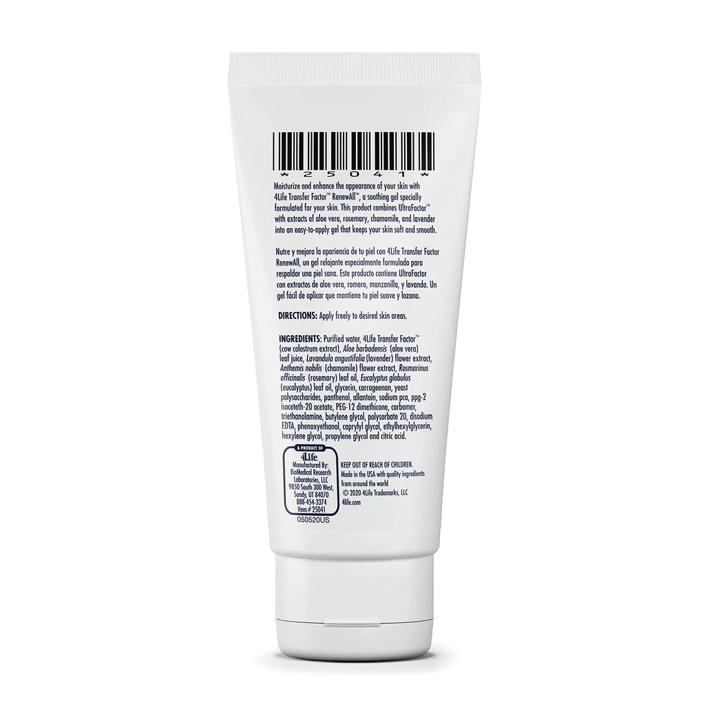 4Life Transfer Factor RenewAll Gel - Topical Skincare 2oz