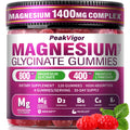 5-in-1 Magnesium Glycinate Gummies - 1400mg Complex, 120 Gummies | Organic, Non-GMO, Third-Party Tested