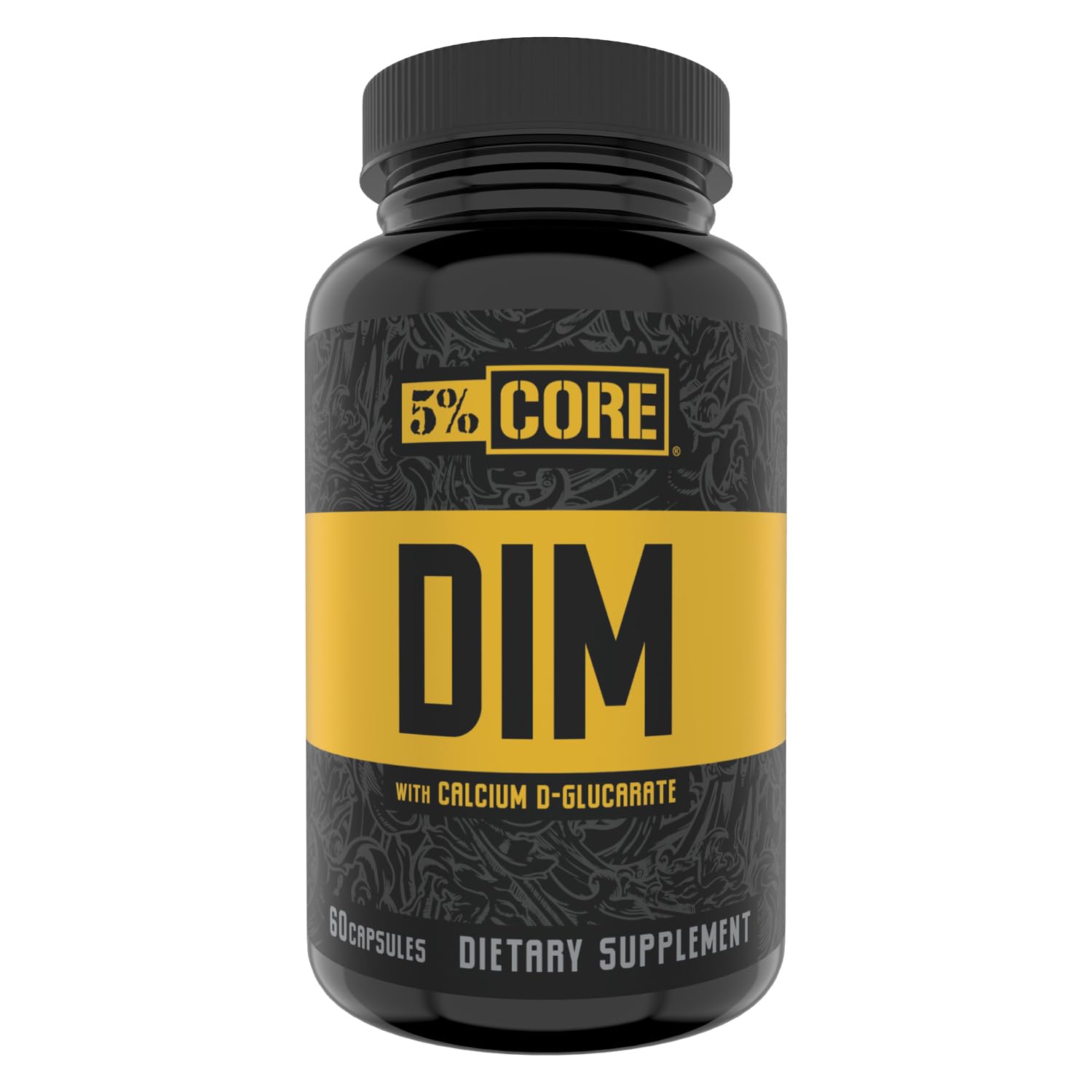 5% Nutrition Core DIM Supplement – Estrogen Support for Men & Women | DIM with Calcium D-Glucarate, Organic Broccoli & Bioperine