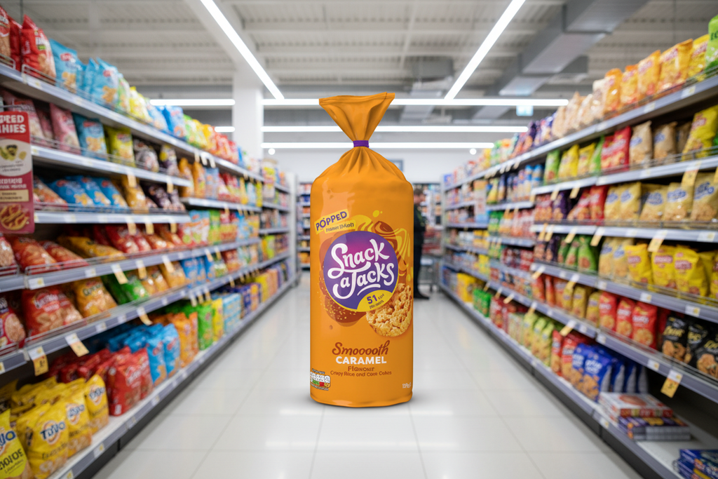 8 x Snack A Jacks Jumbo Caramel 159Gm