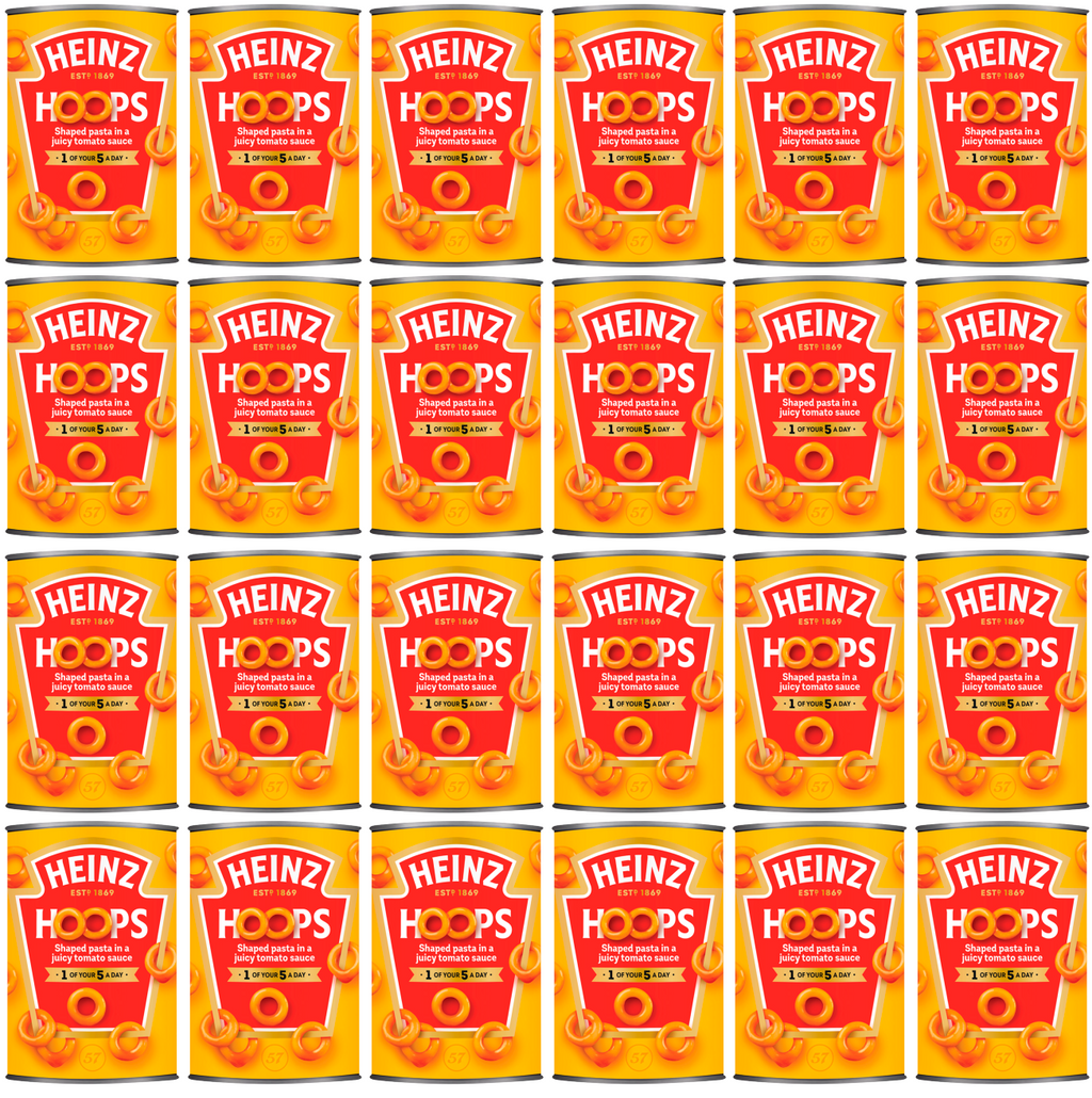 24 x Heinz Spaghetti Hoops 400Gm