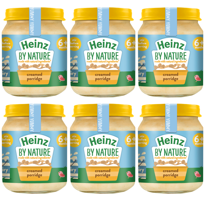 6 x Heinz Baby Creamed Porridge Jar 120Gm