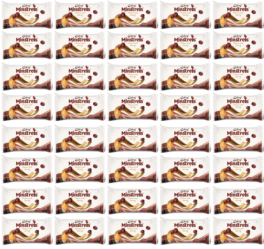 40 x Galaxy Minstrels Bags Std 42Gm