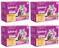 4 x Whiskas Kitten Pouch Jelly Poultry Feasts 12 Pack - 12X85Gm