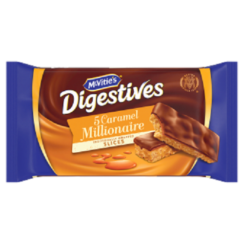 10 x Digestive Caramel Millionaire Slices 5pk - 109.9GM