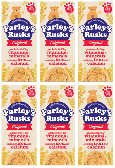 6 x Farleys Rusks Original 9 Pack