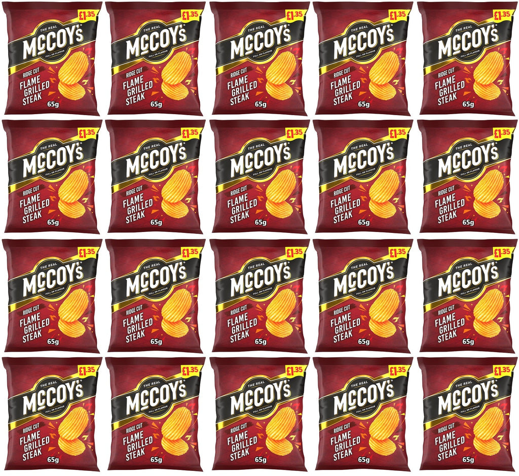 20 x Mccoys Flame Grilled Steak - 65GM