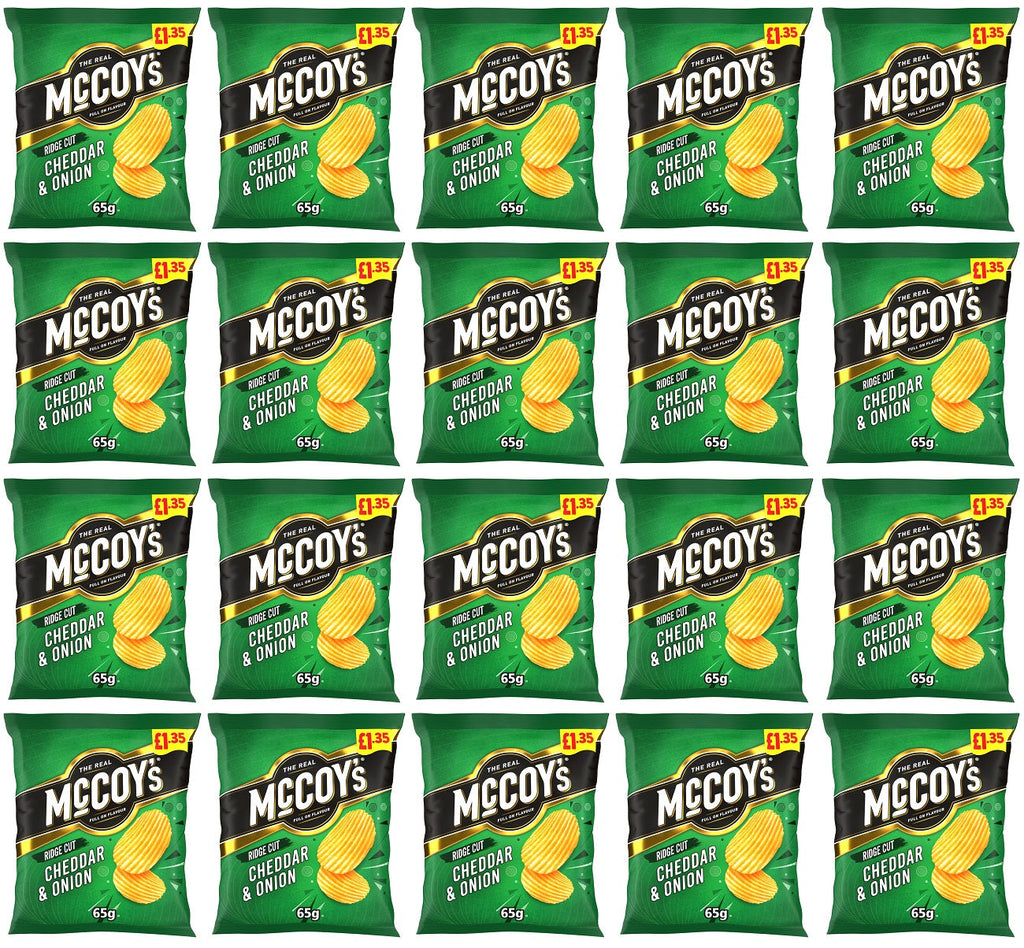 20 x Mccoys Cheddar & Onion - 65GM