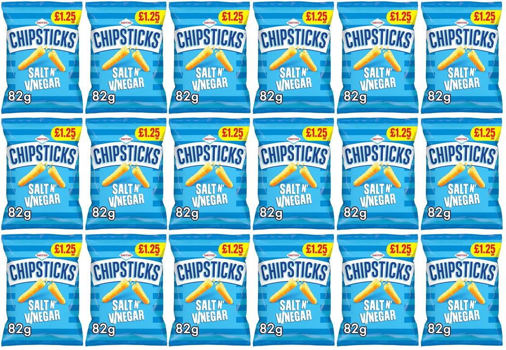 18 x Smiths Chipsticks Salt & Vinegar - 82GM