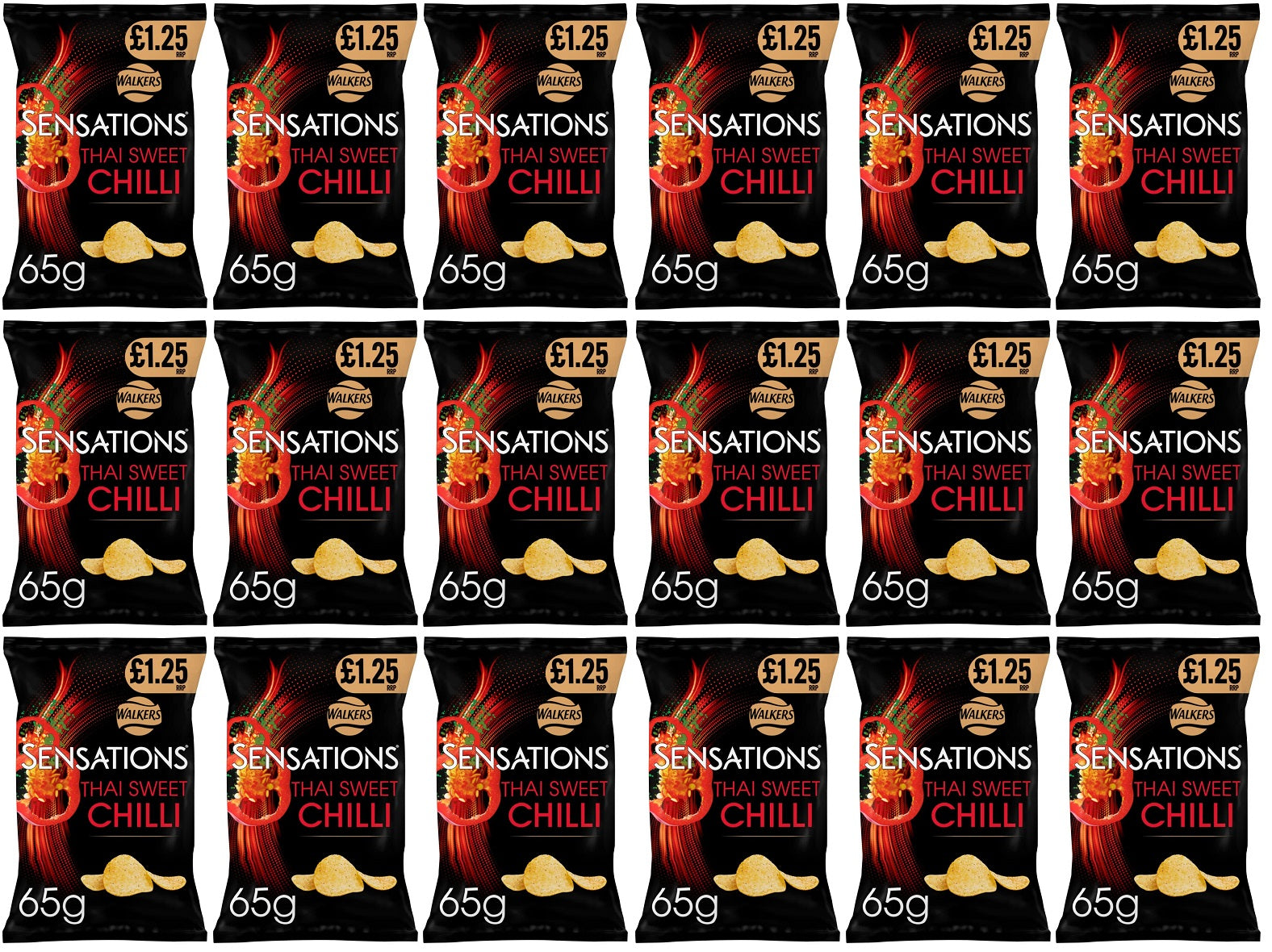18 x Sensations Thai Sweet Chilli - 65GM