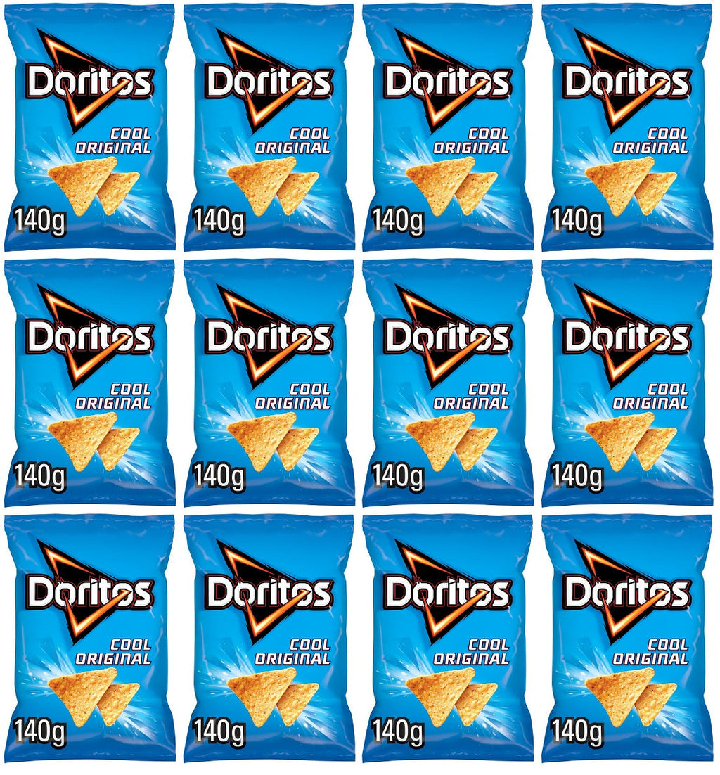 12 x Doritos Cool Original Tortilla Chips Sharing Bag Crisps 140G