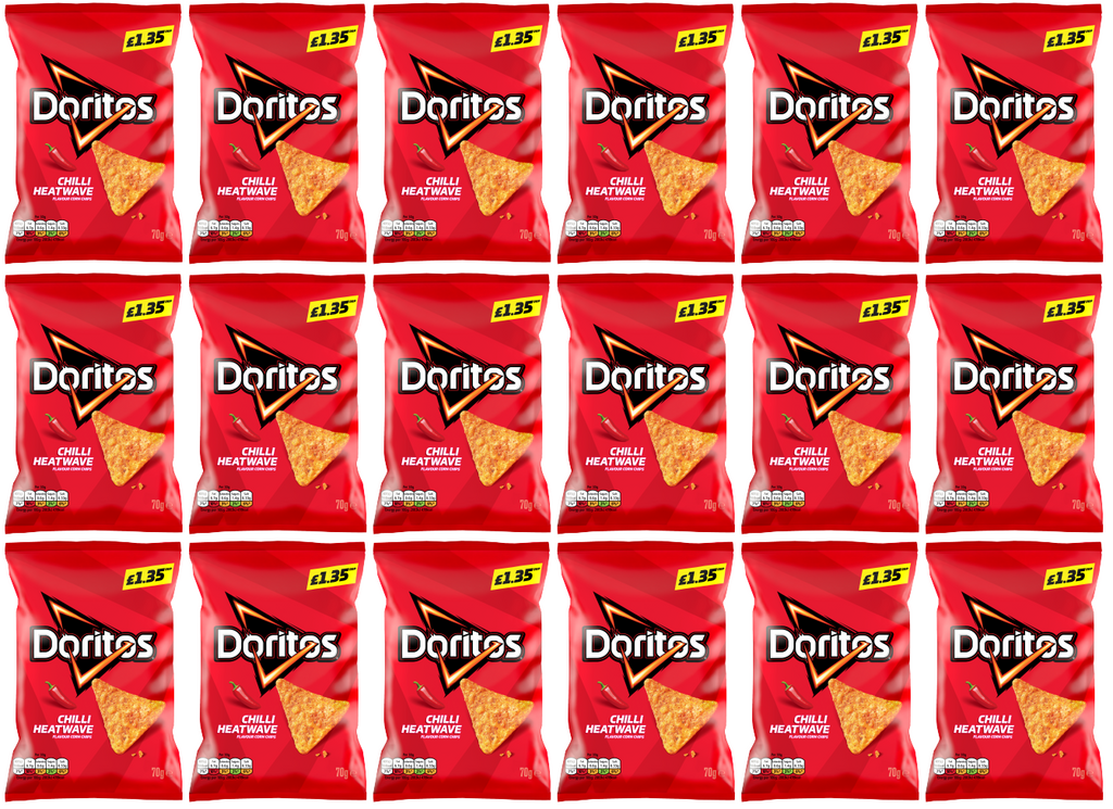 18 x Doritos Chilli Heatwave - 70GM