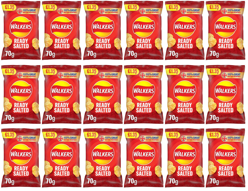18 x Walkers Ready Salted - 70GM