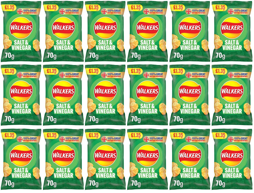 18 x Walkers Salt & Vinegar - 70GM