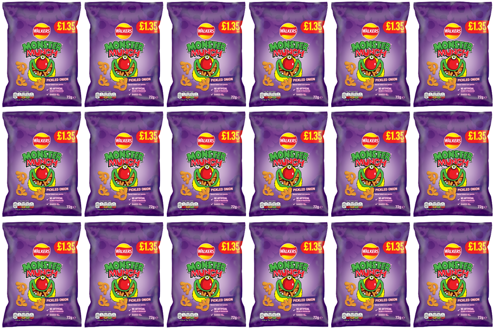 18 x Monster Munch Pickled Onion - 72GM