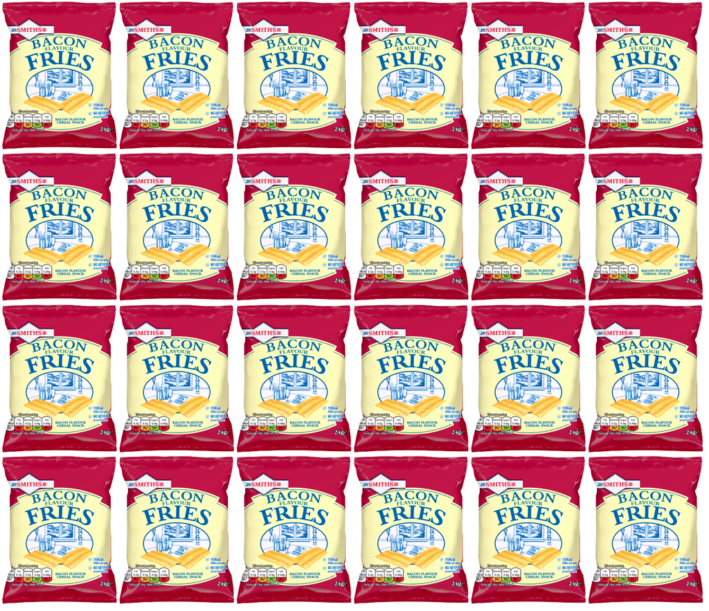 24 x Smiths Fries Bacon  Snacks Crisps 24G