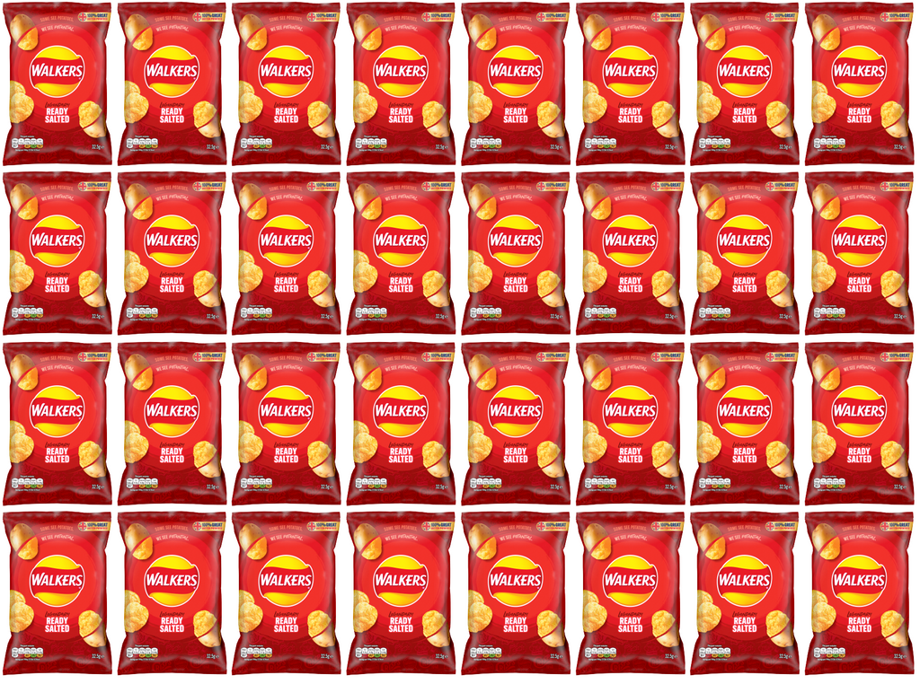 32 x Walkers Ready Salted 32.5Gm