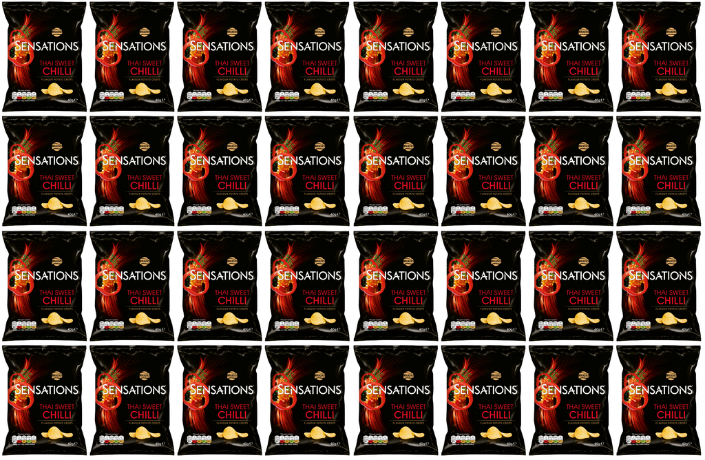 32 x Walkers Sensations Thai Sweet Chilli 40Gm