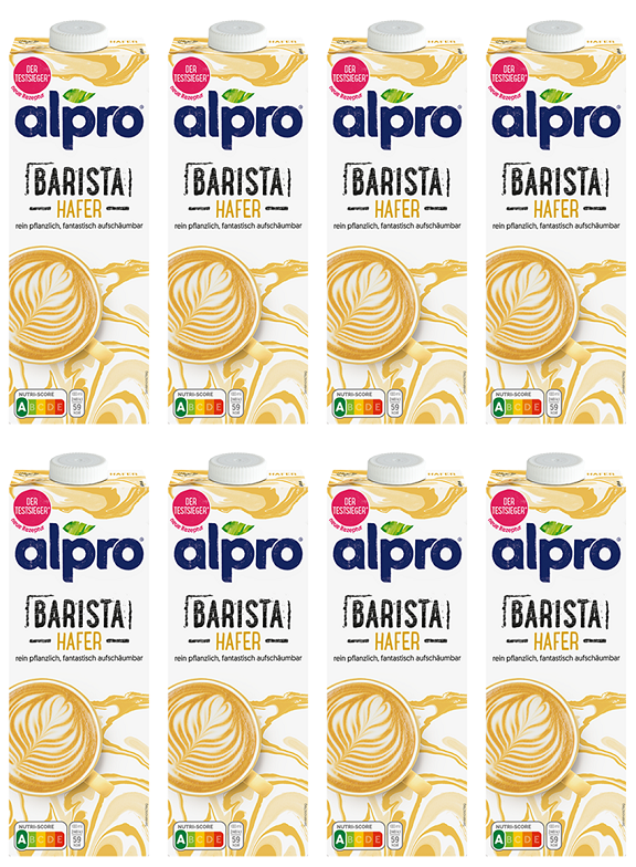 8 x Alpro Barista Oat 1L