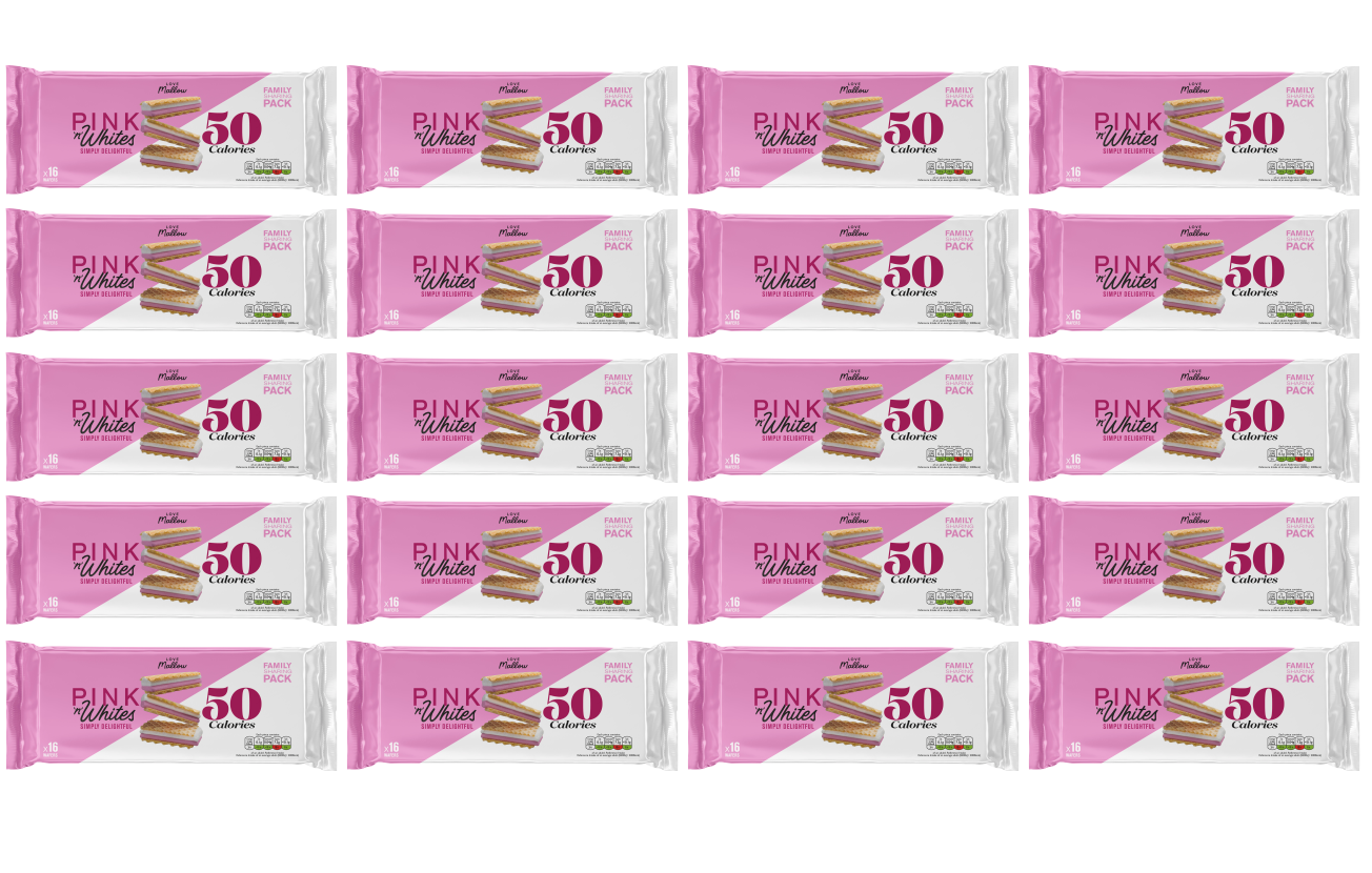 20 x Pink 'N' Whites Mallow 16Pk