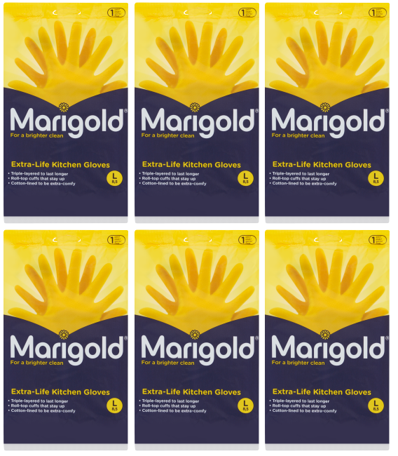 6 x Marigold Gloves Large