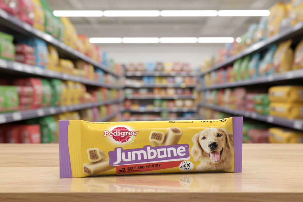 12 x Pedigree Jumbone Med Dog Treats Beef & Poultry 180Gm