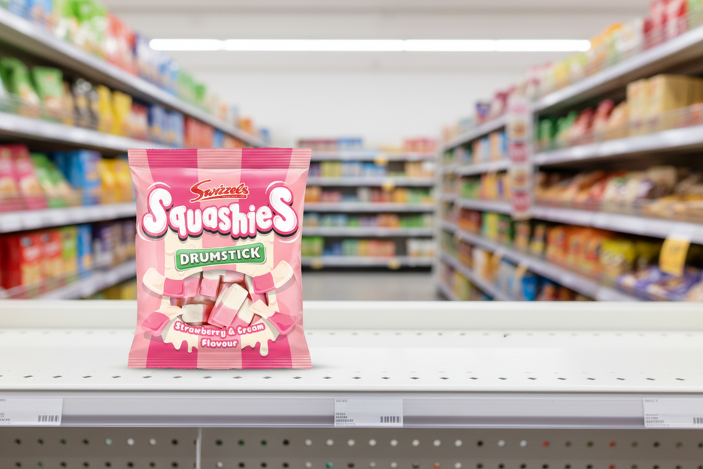 12 x Squashies Strawberry & Cream - 120GM