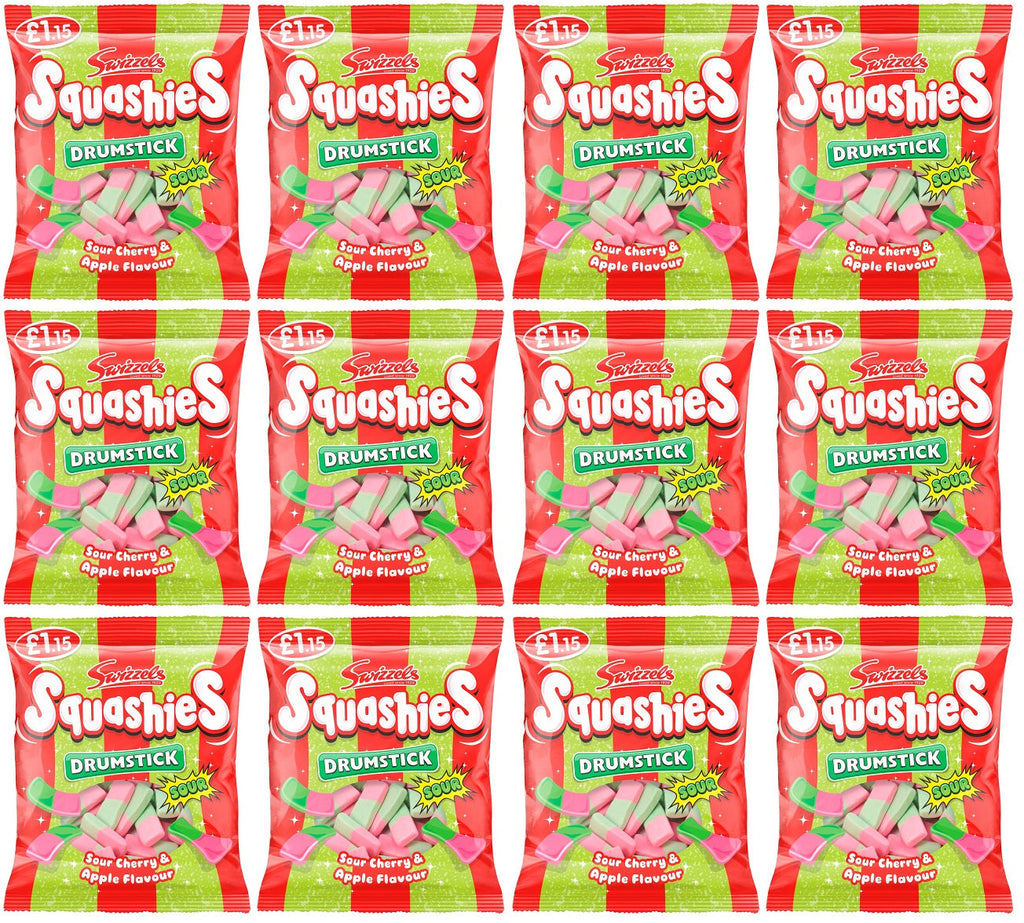 12 x Swizzels Squashies Sour Cherry & Apple 120Gm