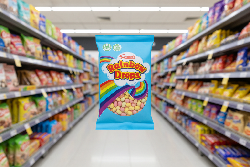 24 x Swizzels Large Rainbow Drops 32g