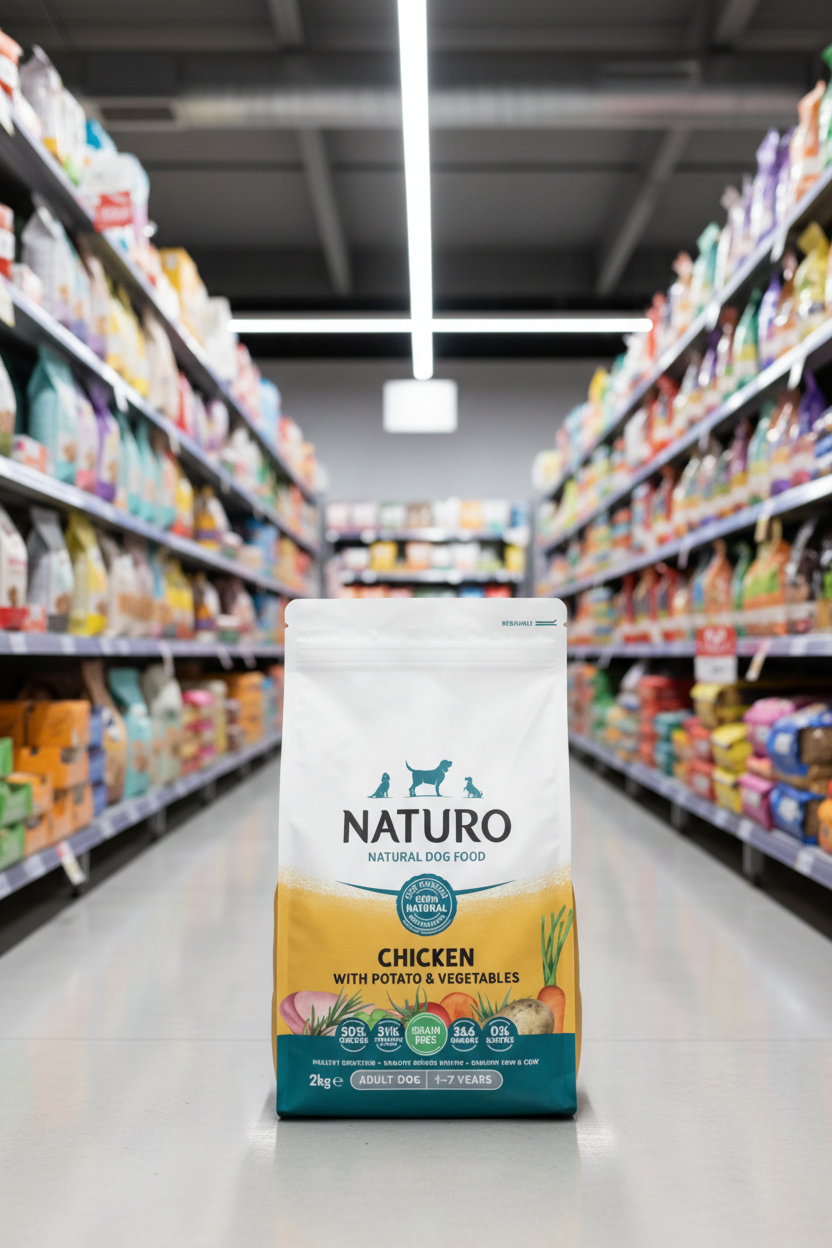 4 x Naturo Dry Adult Dog Chicken & Potato  - 2KG
