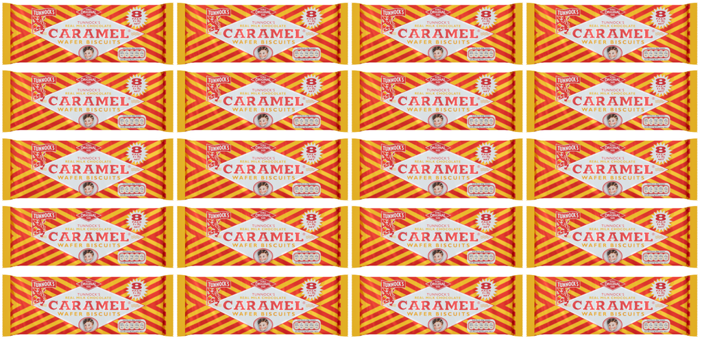 20 x Tunnocks Caramel Wafers 8'S 8