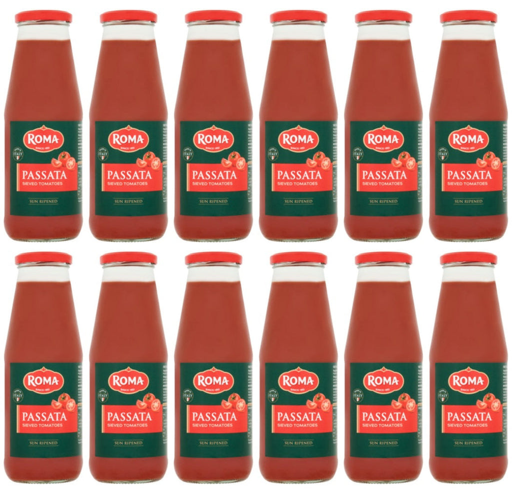 12 x Roma Passata Glass Jar  - 680G