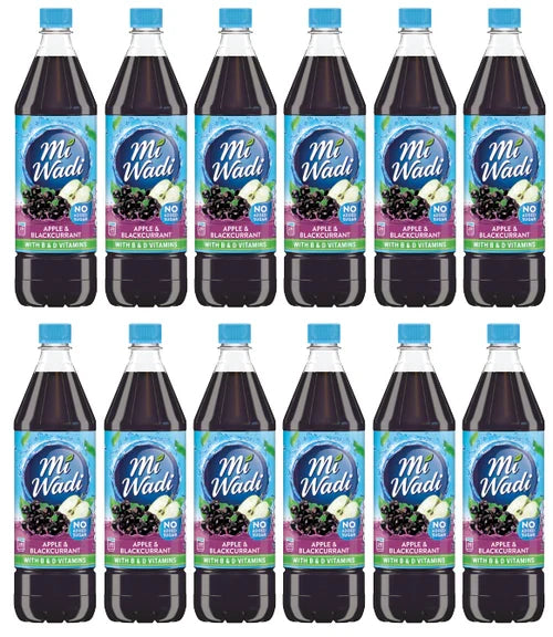 12 x Miwadi Apple & Blackcurrant 1L