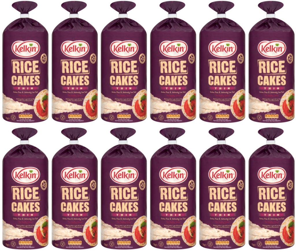 12 x Kelkin Unsalted Rice Cakes 2 X 100G (200G)