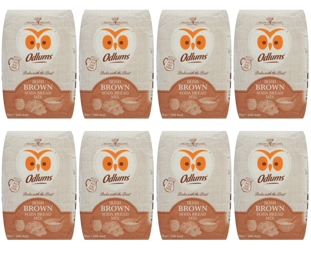 8 x Odlums Irish Brown Soda Bread Mix 2Kg