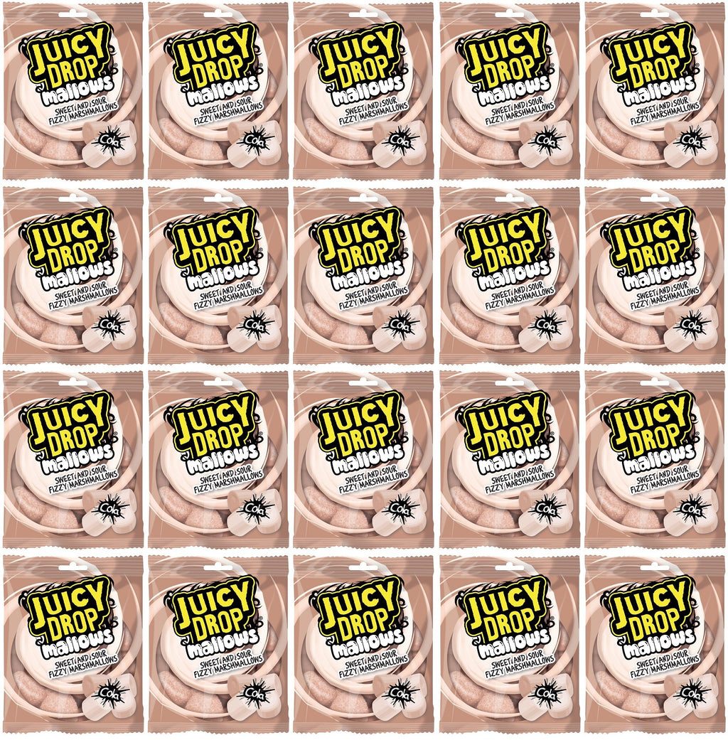 20 x Juicy Drop Mallows Cola Sweet And Sour Fizzy Marshmallows 100G