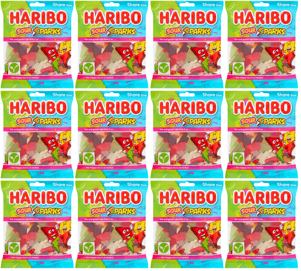 12 x Haribo Sour Sparks - 160GM