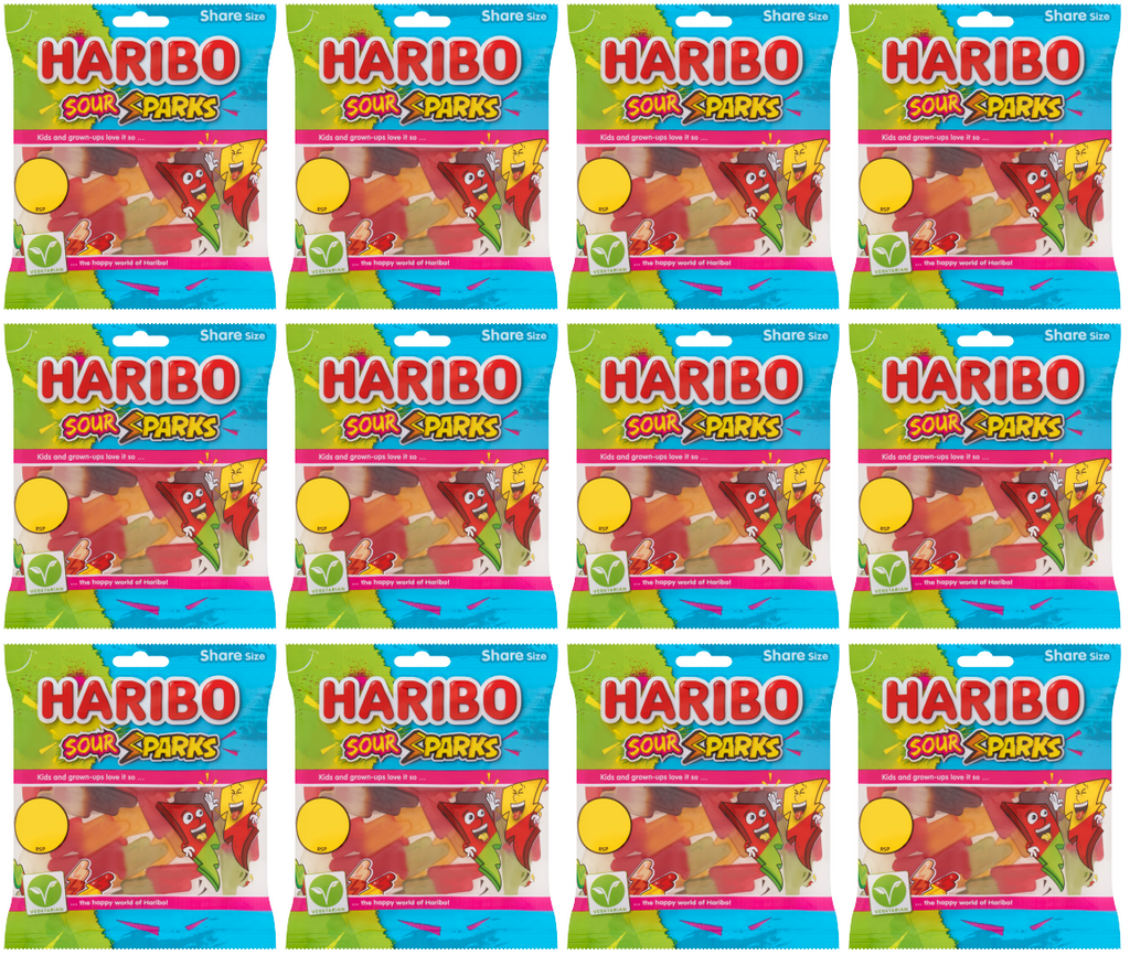 12 x Haribo Sour Sparks - 140GM
