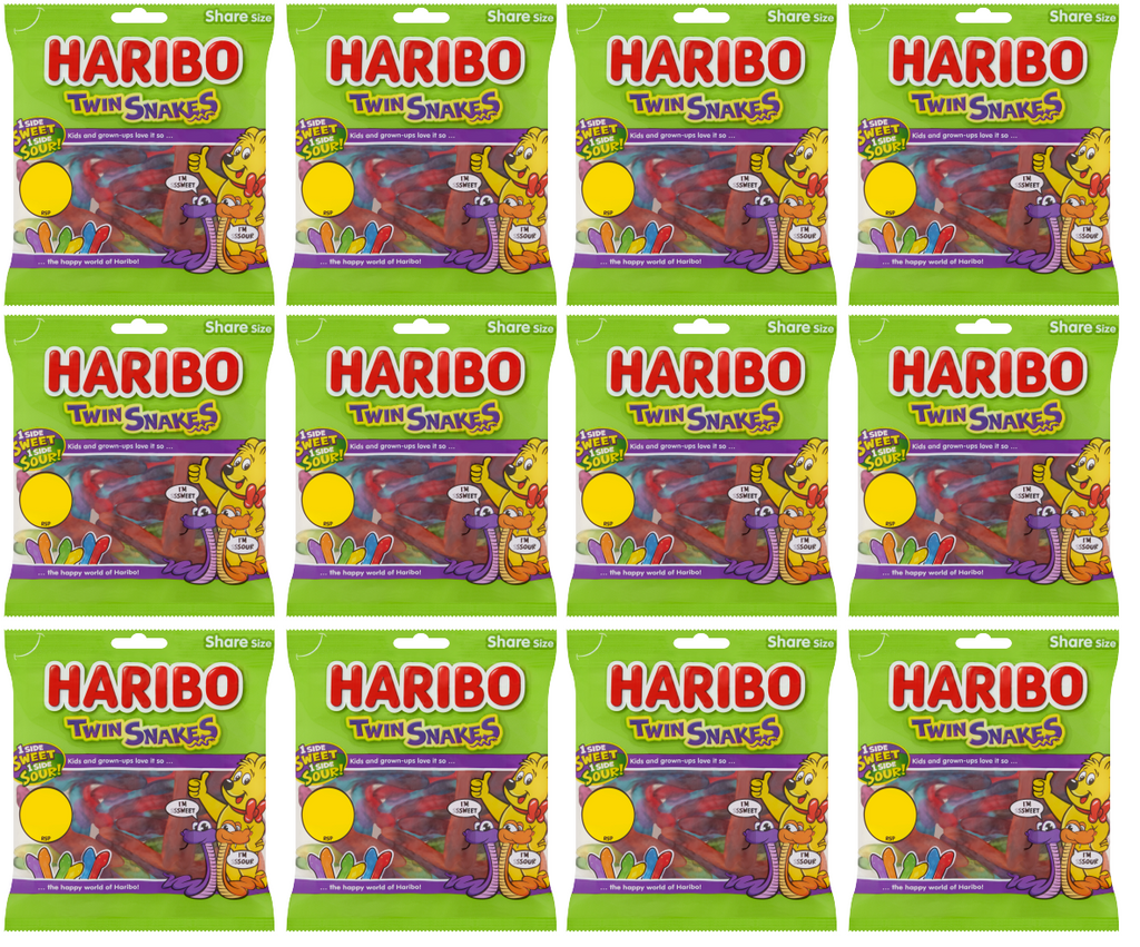 12 x Haribo Twin Snakes - 140GM