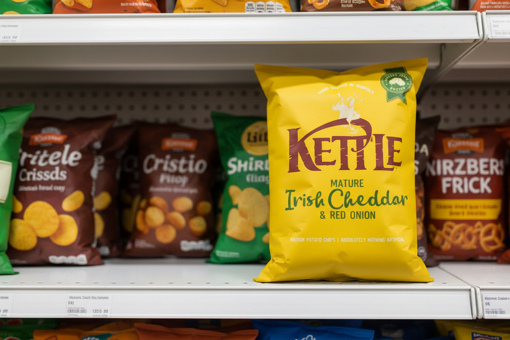 16 x Kettle Crisps Irish Cheddar & Red Onion  - 130GM