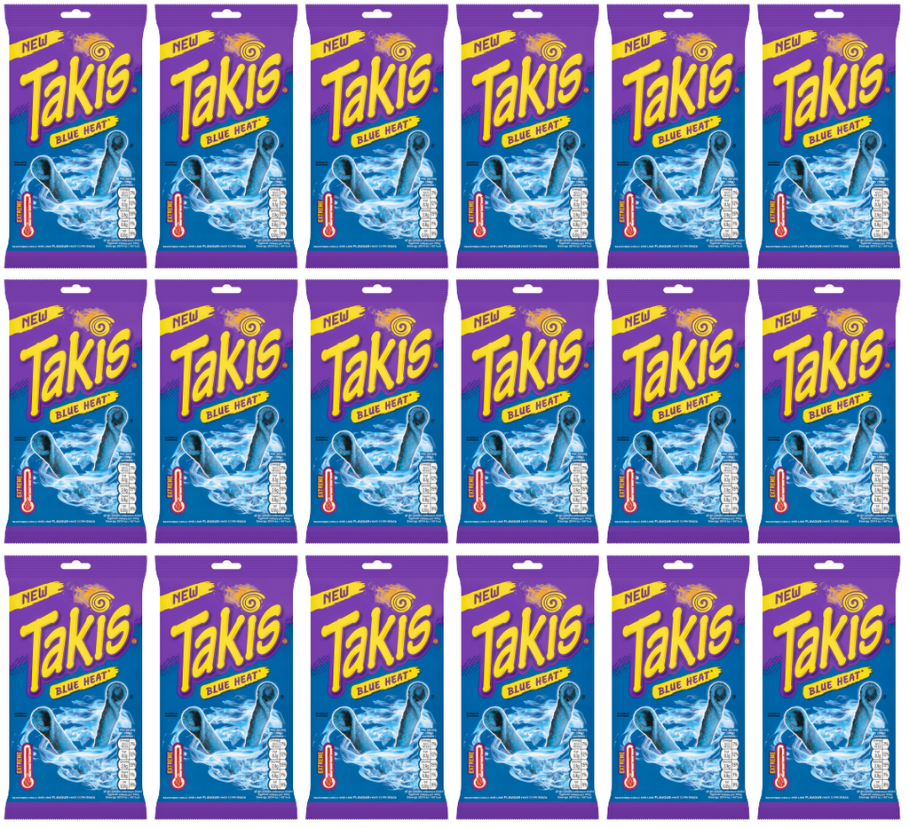 18 x Takis Blue Heat Snack - 100GM