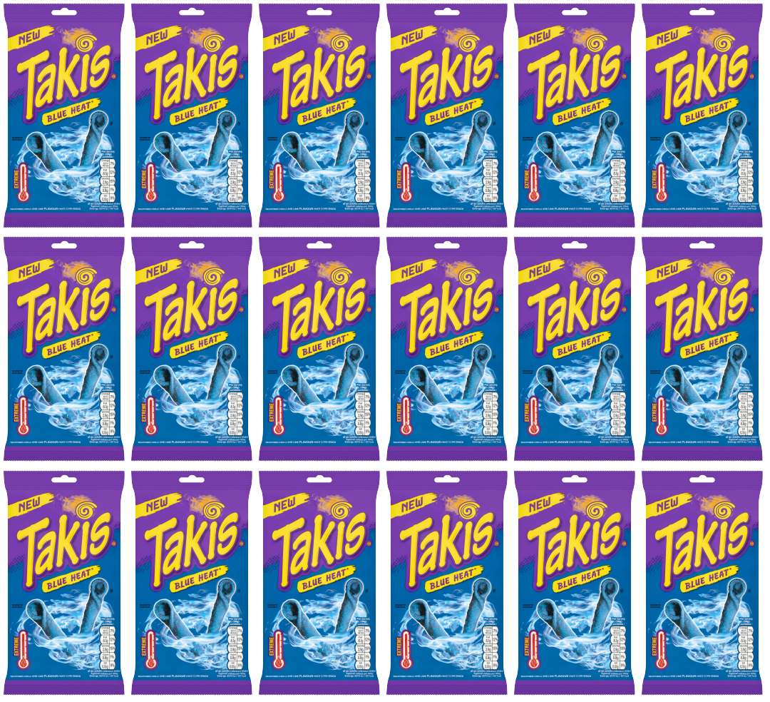18 x Takis Blue Heat Snack - 100GM