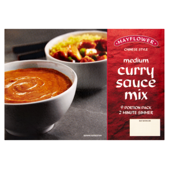 4 x Mayflower Chinese Style Medium Curry Sauce Mix 255G