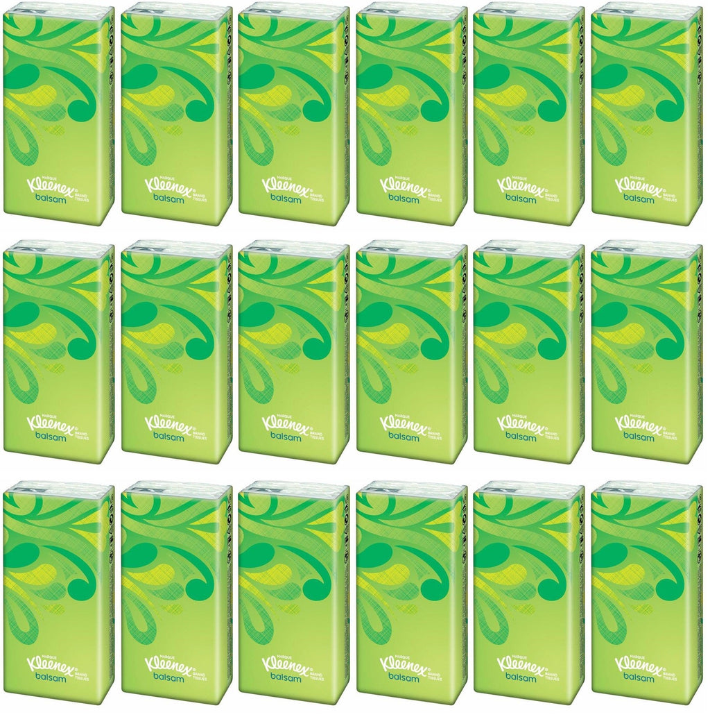 18 x Kleenex® Balsam Pocket Tissues Single Pack