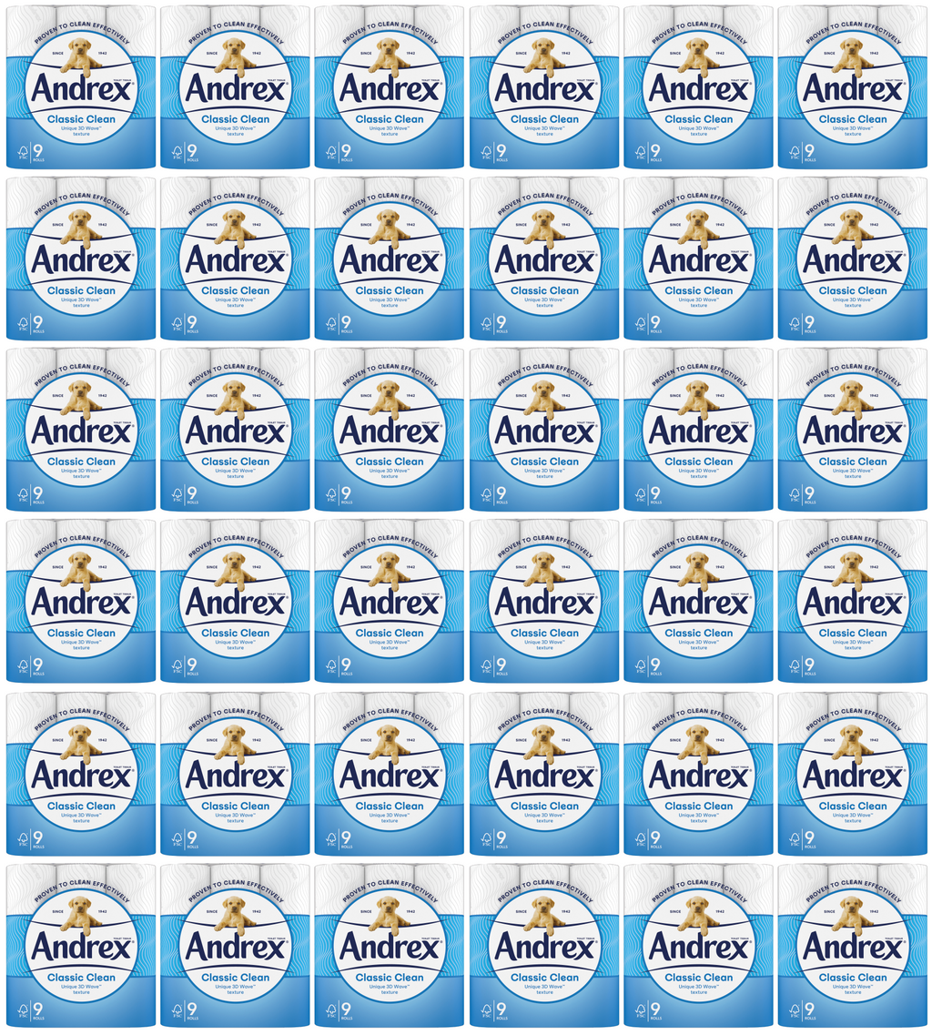 36 x Andrex Classic Clean White Rolls Bulk Saver