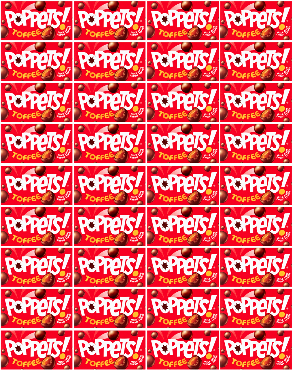36 x Poppets Toffee Box