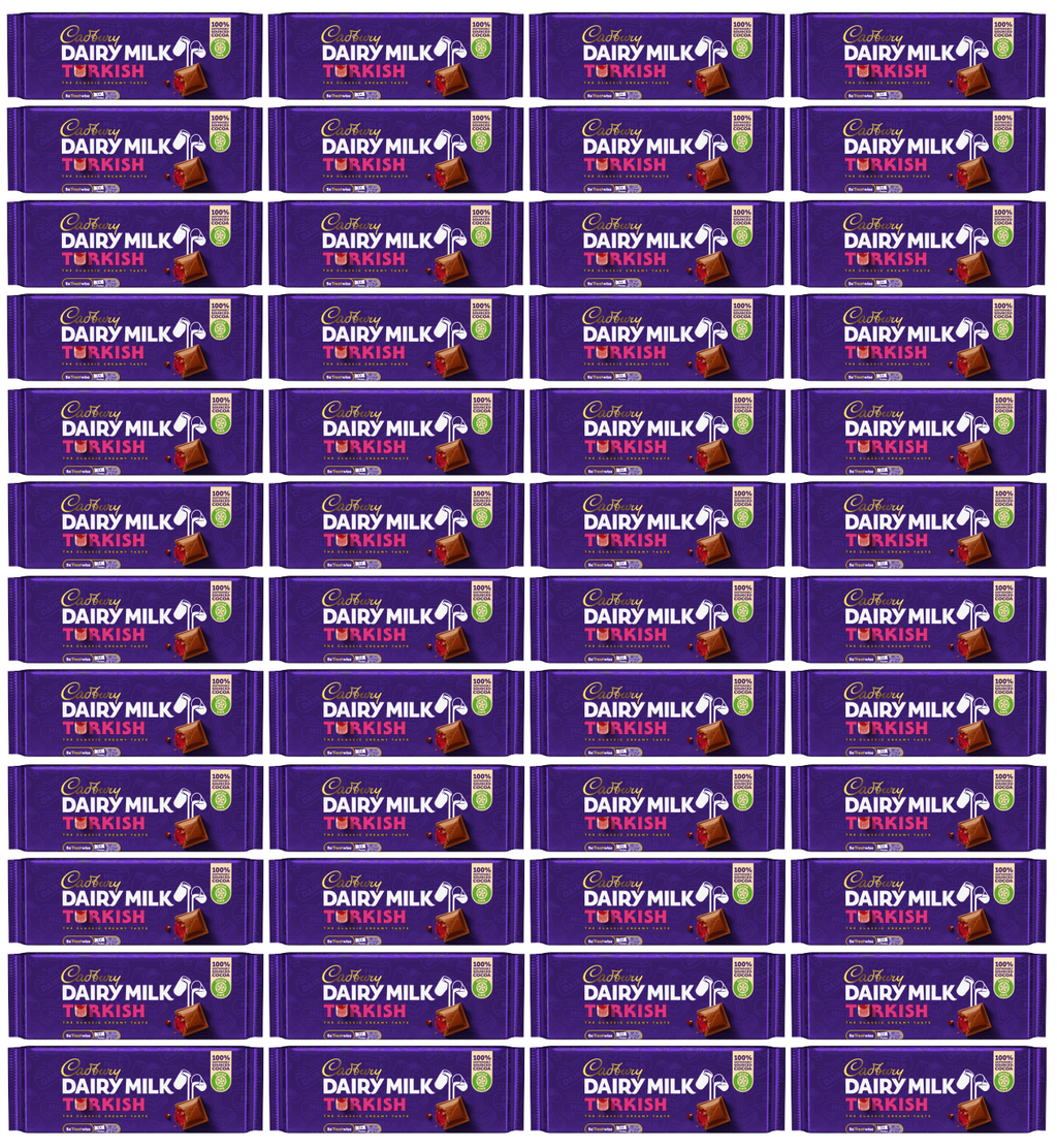 48 x Cadbury Dairy Milk Turkish Irish - 47Gm
